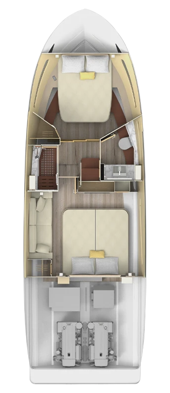38 Grande Coupe deck plan